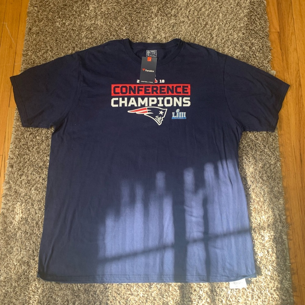 *New* New England Patriots Fantatics 2018 Conference Champs Shirt!! SZ XXL!!!’